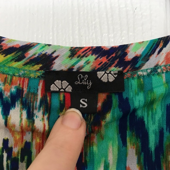 Multi Colored V Neck Dress - Picture 4 of 4